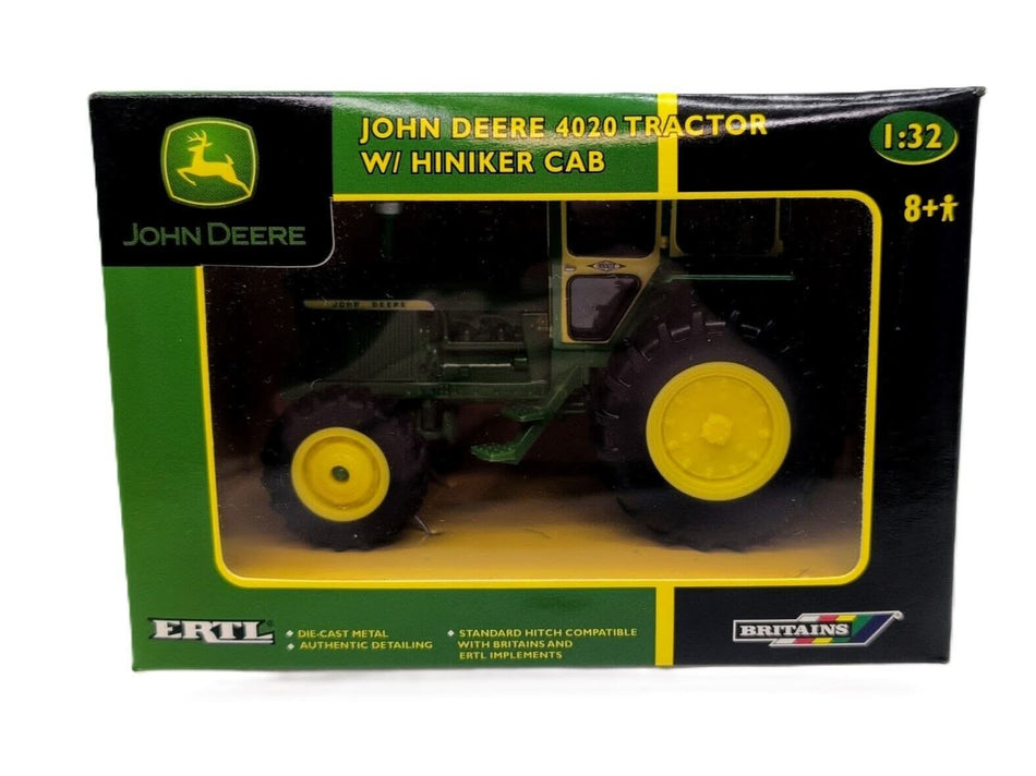 1/32 John Deere 4020 Diesel Tractor With Hiniker Cab & Front Wheel Assist