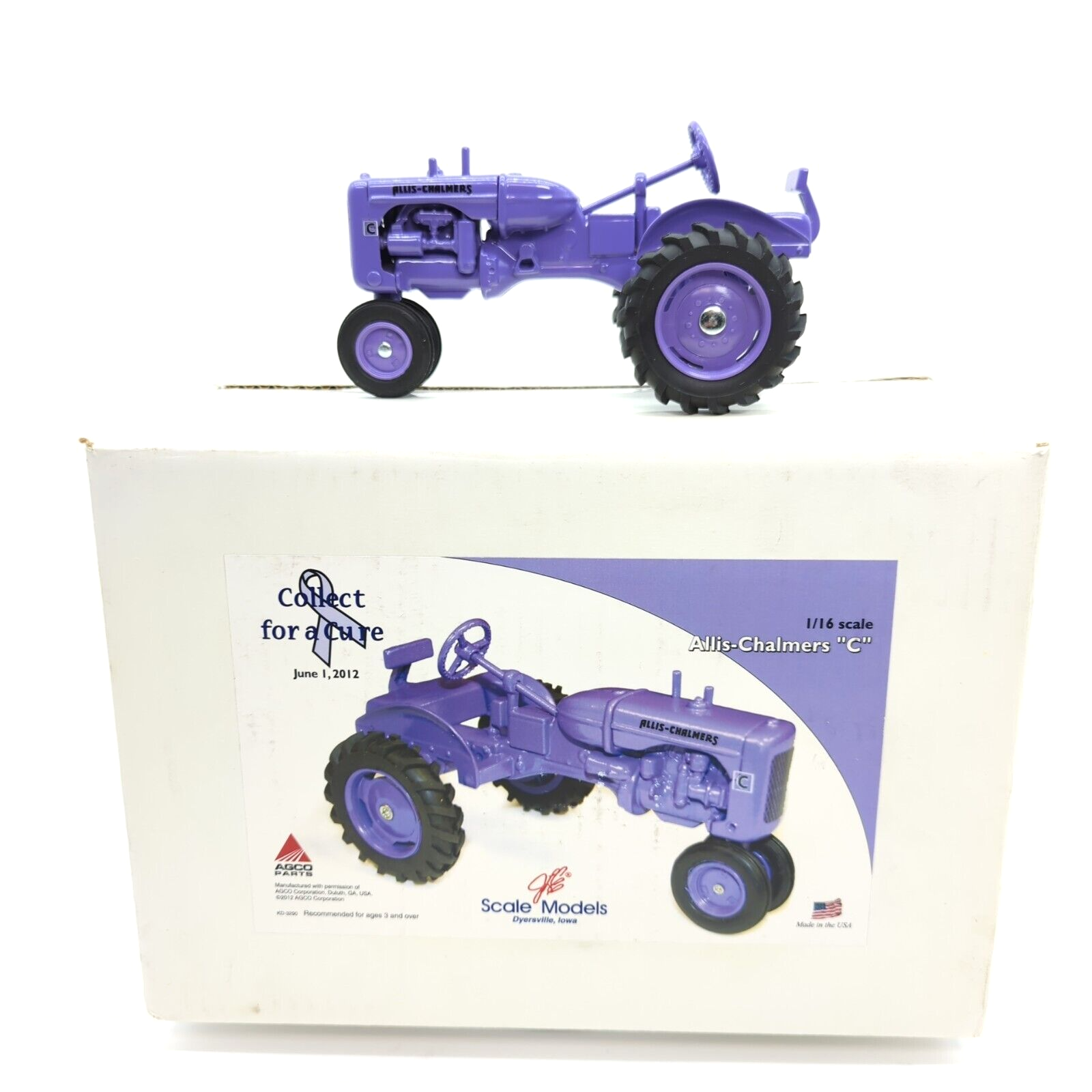Allis Chalmers C tractor-1/16 Allis Chalmers C Narrow Front Purple 