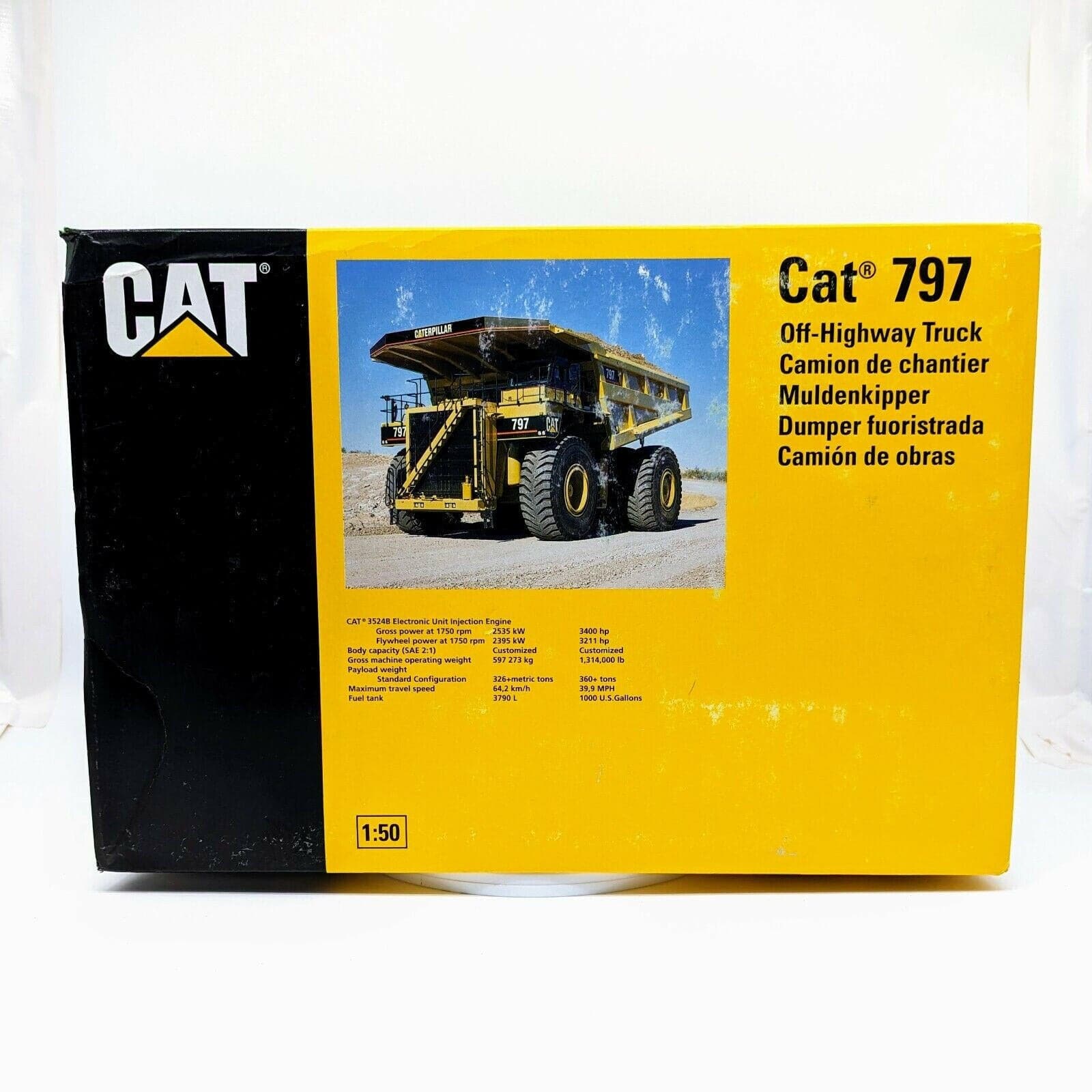 1/50 die-cast metal Cat 797 Off-Highway Mining Truck NZG