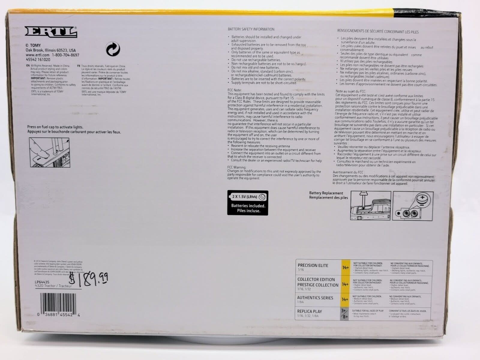 1/16 John Deere 4320 Tractor With Duals & Canopy, Precision Elite #5