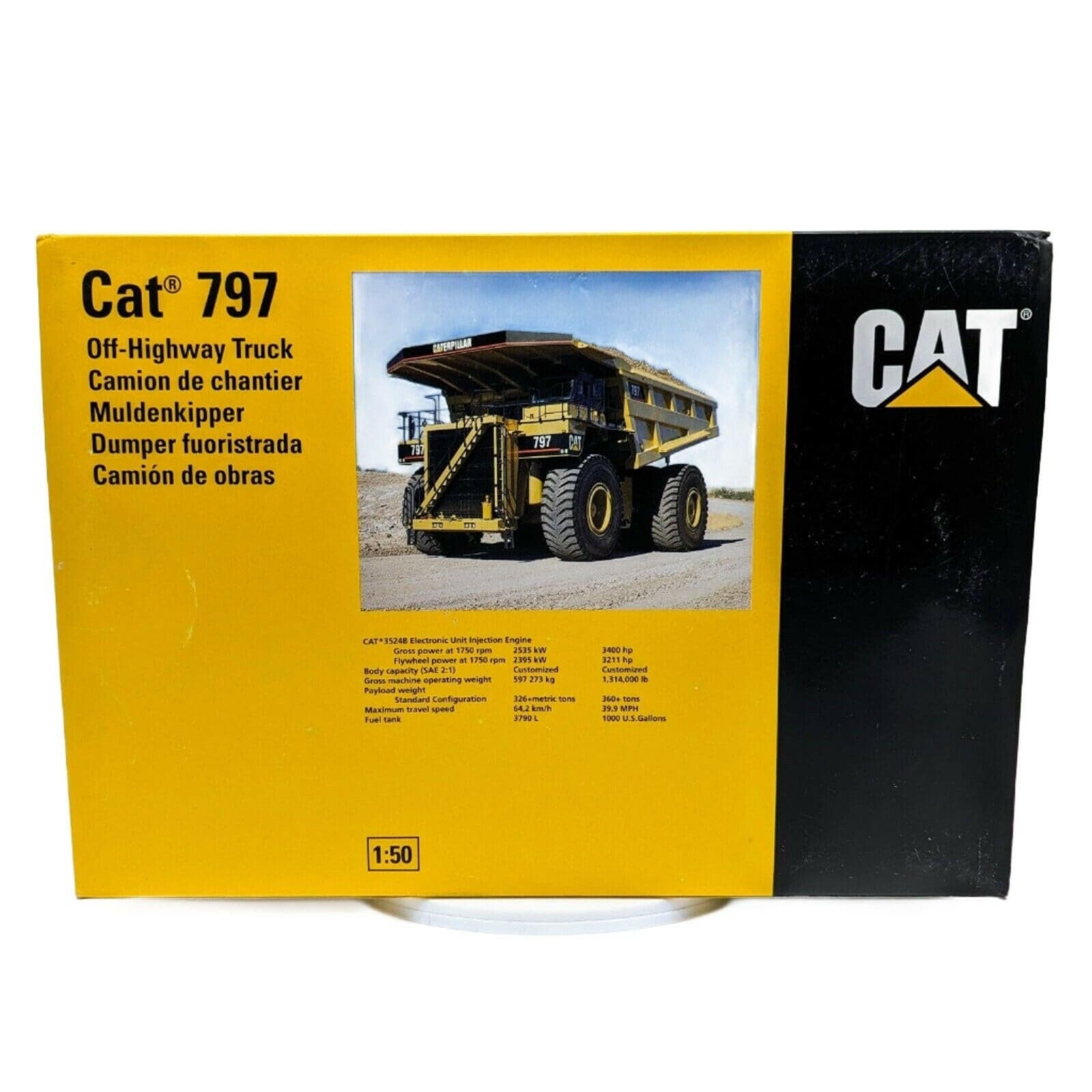 1/50 die-cast metal Cat 797 Off-Highway Mining Truck NZG