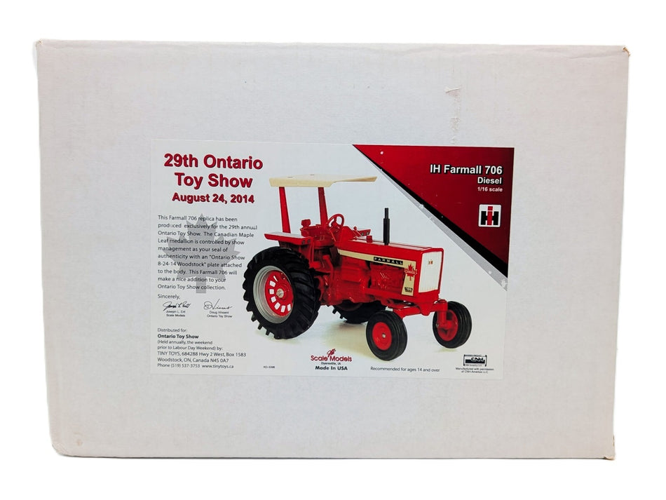 1/16 International Harvester Farmall 706 Diesel Tractor W/ Canopy, 2014 Ontario