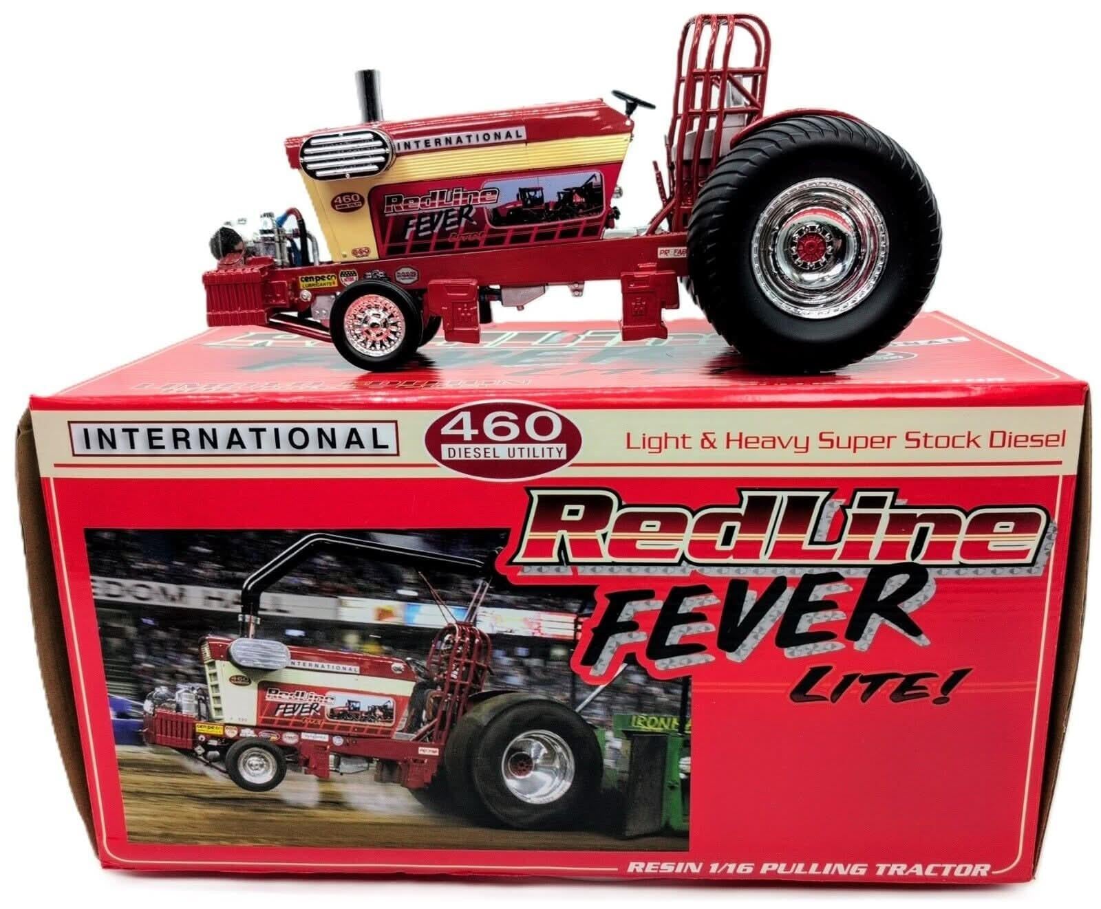 赤とベージュのトラック PLAY ME 1/16 Redline Fever Lite International 460 Diesel Utility Pulling