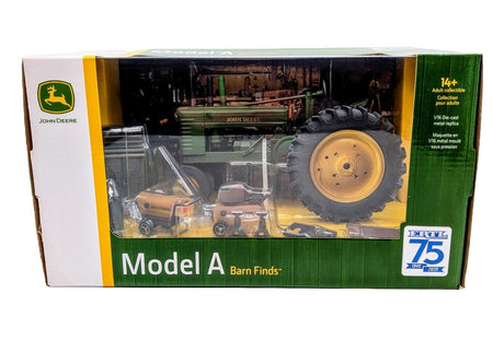 1/16 John Deere Model A Tractor, Dusty Barn Find With Accessories, Ertl 75th Ann