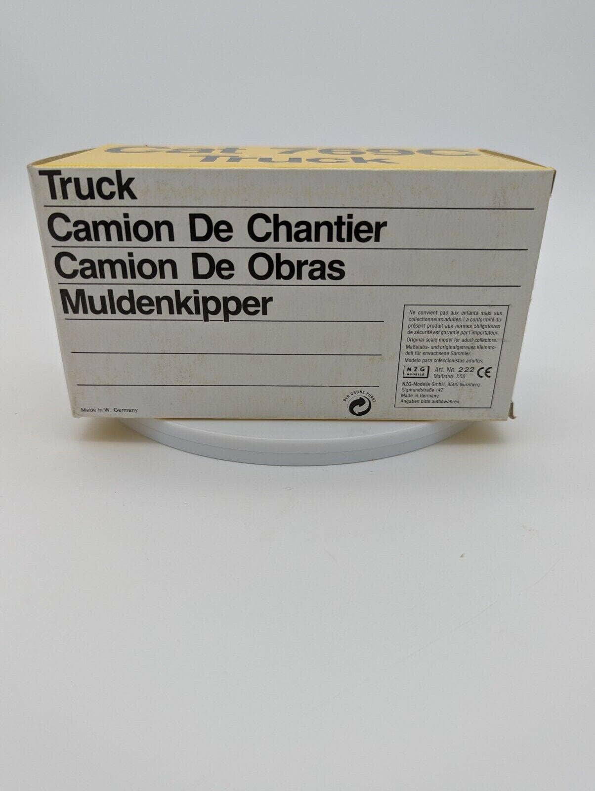 1/50 NZG Caterpillar 769C Dump Truck - NO. 222 w/ box