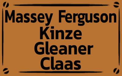 Massey Ferguson - Kinze - Gleaner - Claas Farm Toy Tractors