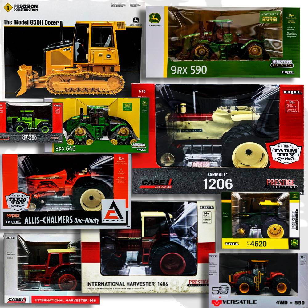 Farm Toy Tractor Collage - Blog - History of Ertl Farm Toys