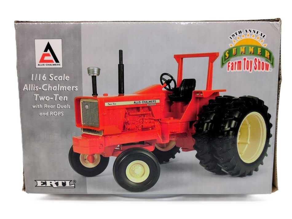 1/16 Allis Chalmers Two-Ten Tractor With Rear Duals & ROPS, 2004 Summer Farm Toy