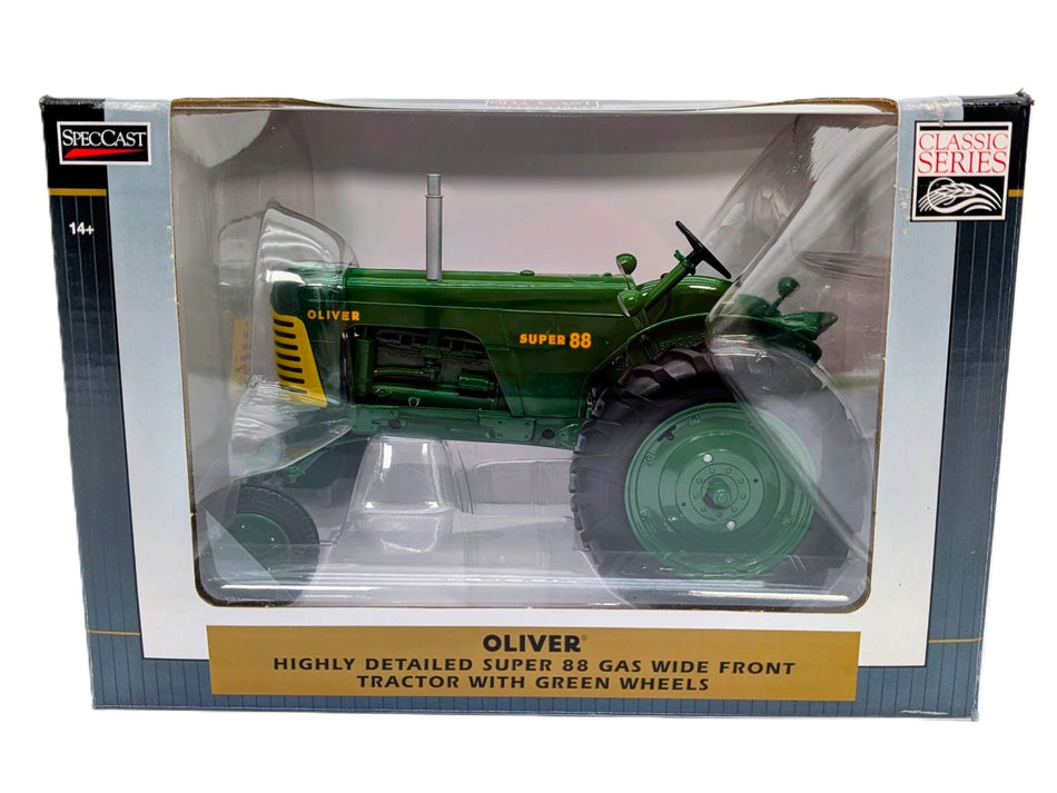 1/16 Oliver Super 88 Gas Wide Front Tractor With Green Wheels
