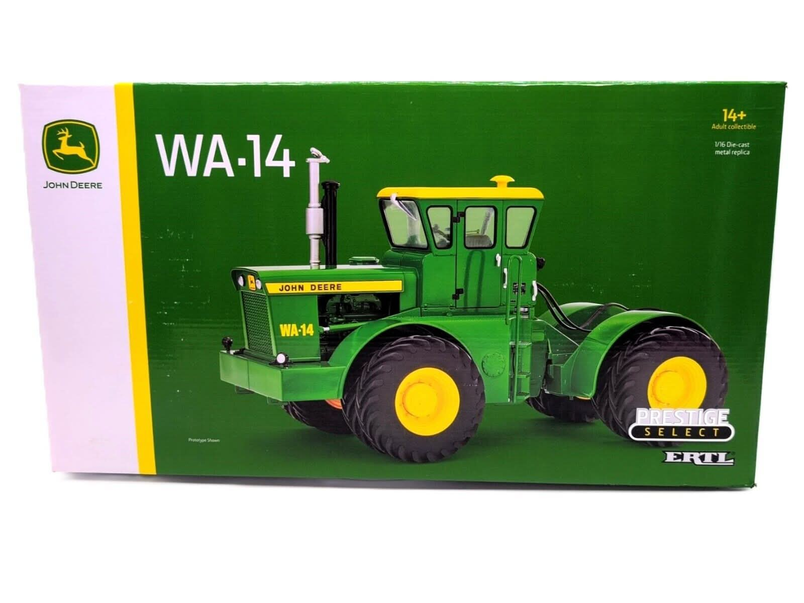 1/16 John Deere Wagner WA-14 4WD Tractor With Duals, Prestige Select Series - Farm Toy