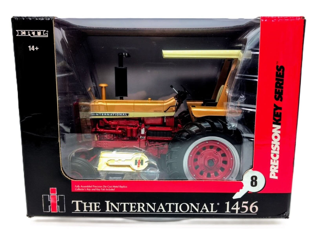 1/16 IH 1456 Tractor With Canopy, Precision Key Series #8 Gold Demo Chaser - Farm Toy Tractor