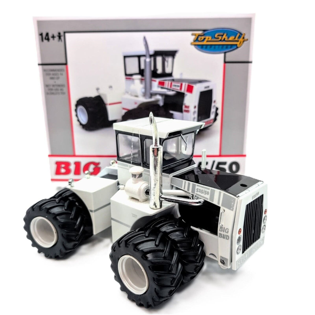 1/32 Big Bud 525/50 4WD Tractor With Duals, White Ice Chaser - Farm Toy Tractor