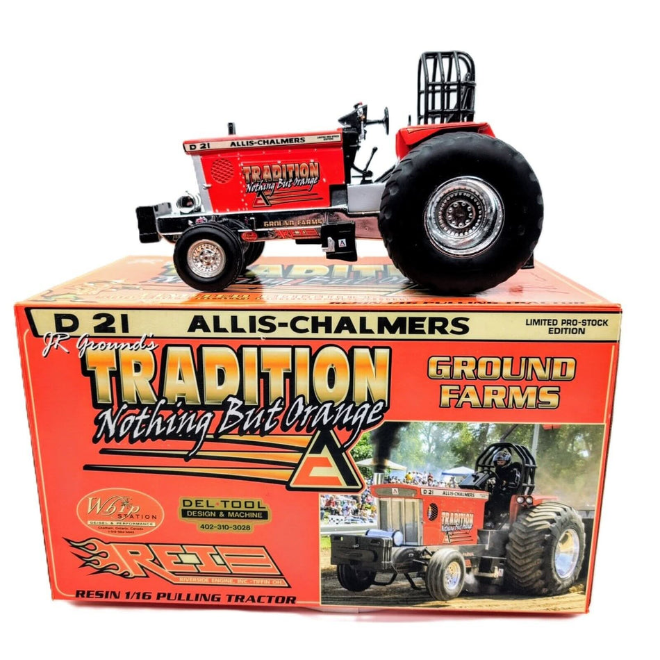 1/16 Allis Chalmers D-21 Tradition Nothing But Orange Pro Stock Pulling Tractor - Farm Toy