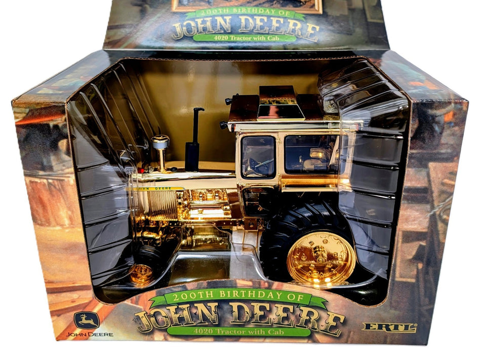 1/16 John Deere 4020 Tractor W/ Cab, 200th Birthday Of John Deere Gold Chaser