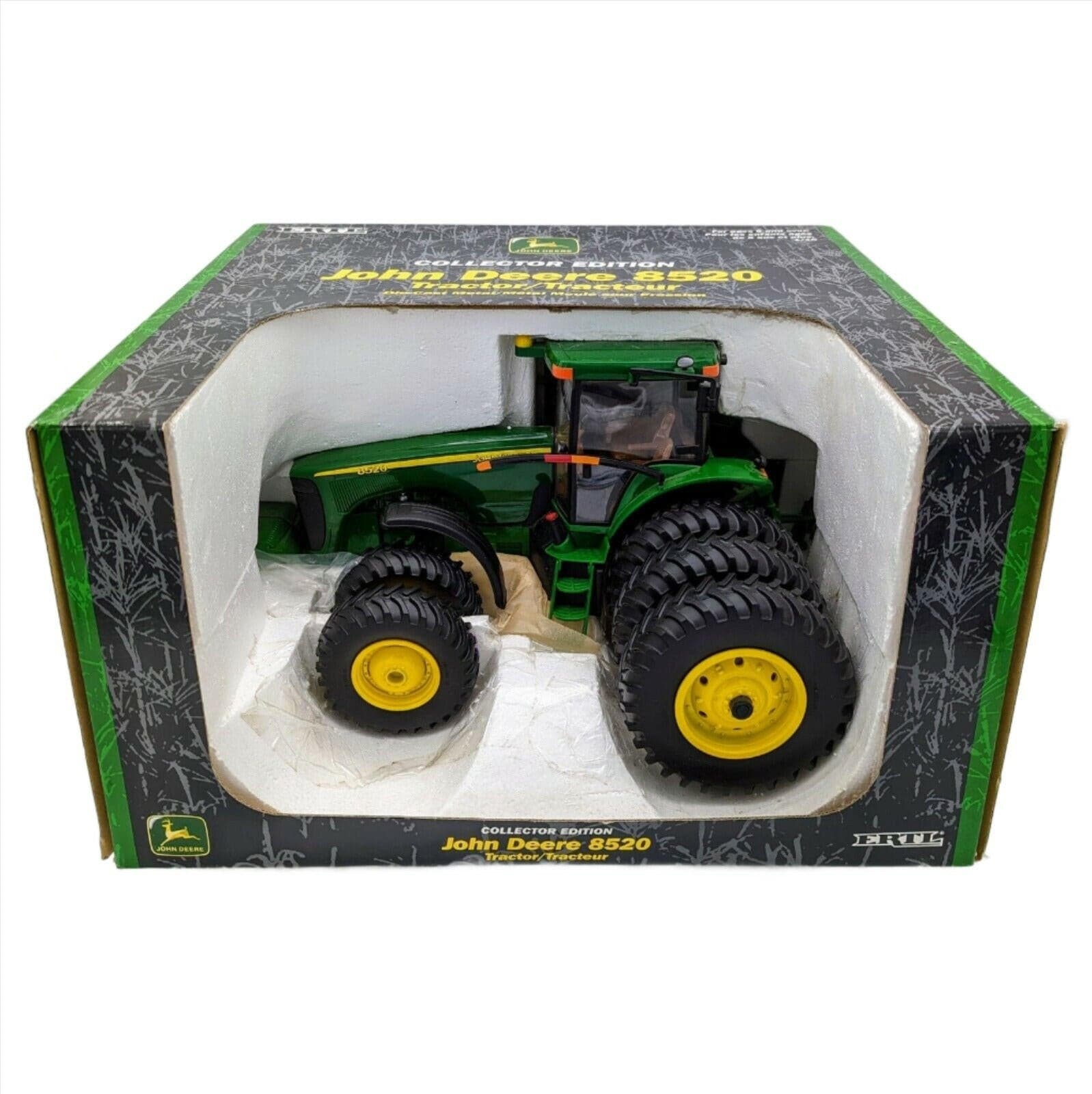 Ertl John Deere 8520 Tractor with Front Duals and Rear Triples 1/16 Farm Toy.