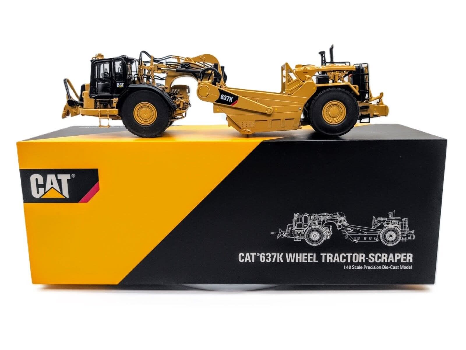 1:48 Cat® 637K Coal Bowl Tractor-Scraper - Die Cast