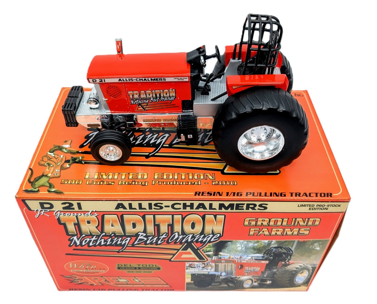 1/16 Allis Chalmers D-21 Tradition Nothing But Orange Pro Stock Pulling Tractor.