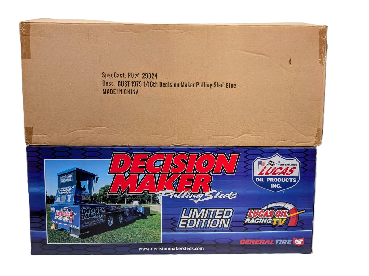 1/16 Blue Decision Maker Pulling Sled.