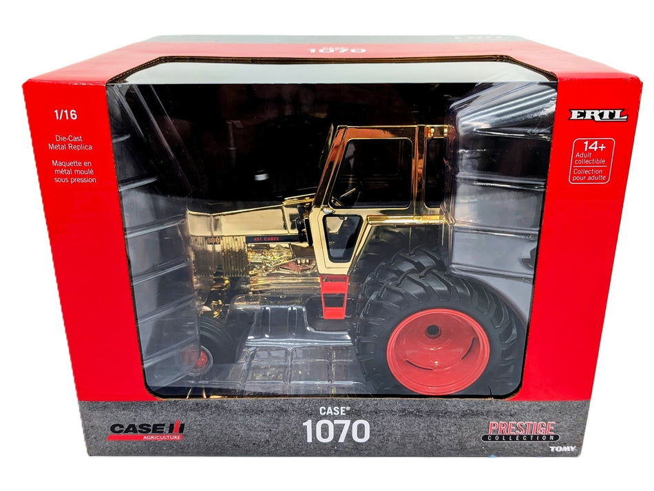 1/16 Gold Case 1070 2WD w/ Cab & Rear Duals, ERTL Prestige Collection.