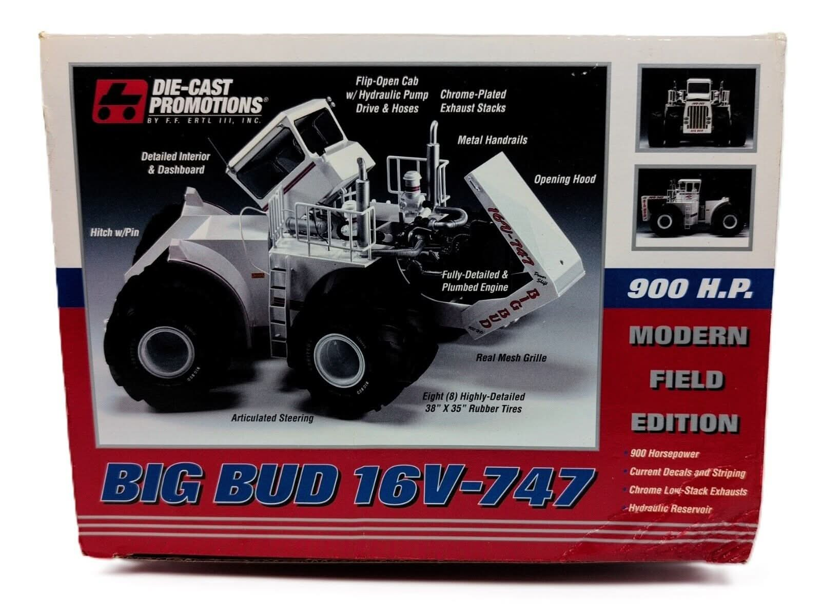 1/32 Big Bud 16V-747 900HP 4wd Tractor W/ Duals, Modern Field Version - Farm Toy Tractor