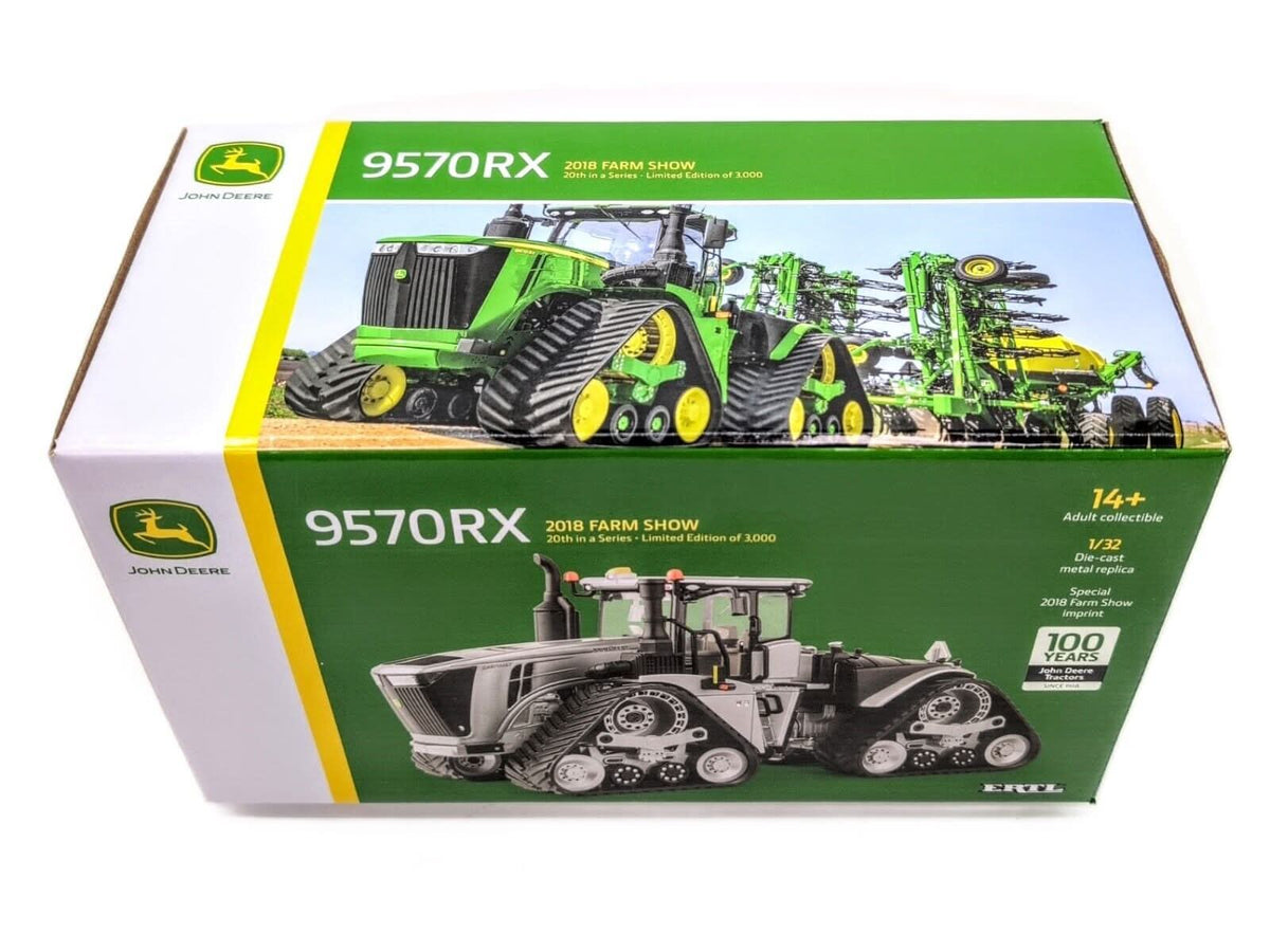 1/32 John Deere 9570Rx Tractor, 2018 Farm Show Edition, Silver - Farm Toy Tractor