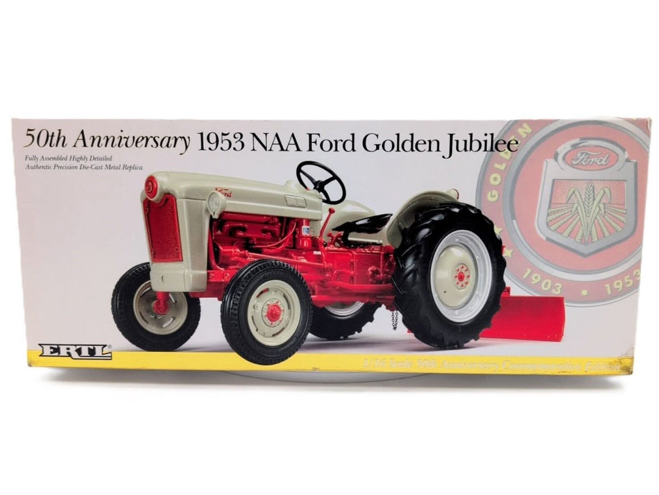 1/16 1953 NAA Ford Golden Jubilee Tractor With Blade Commemorative Ed. Ertl - Farm Toy Tractor