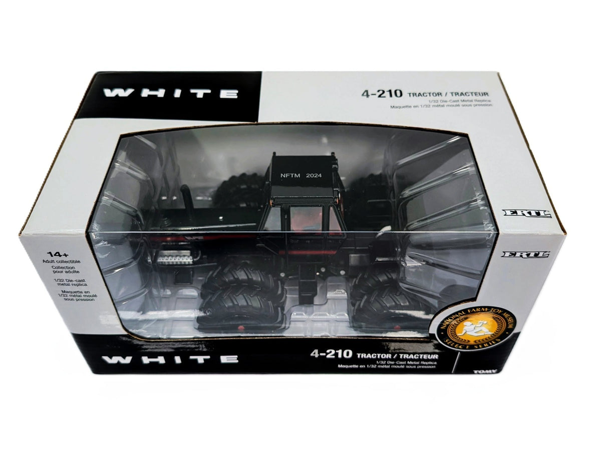1/32 White 4-210 4WD Tractor With Duals, National Farm Toy Museum, Black Chaser.