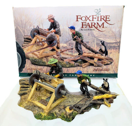 1996 Ertl FoxFire Collectible Farm Scene, Helping Dad, Lowell Davis - Farm Toy Tractor