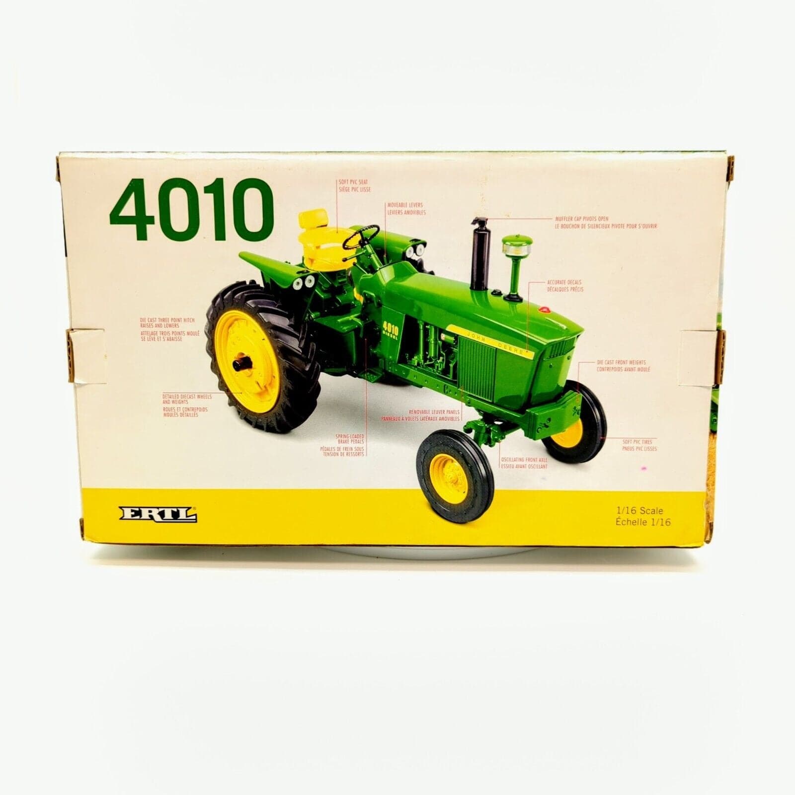 Detailed Replica of John Deere 4010 Diesel Tractor - Premium Quality Heritage Series Farm Toy