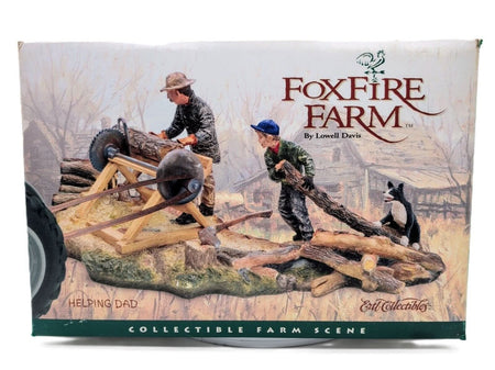 1996 Ertl FoxFire Collectible Farm Scene, Helping Dad, Lowell Davis - Farm Toy Tractor