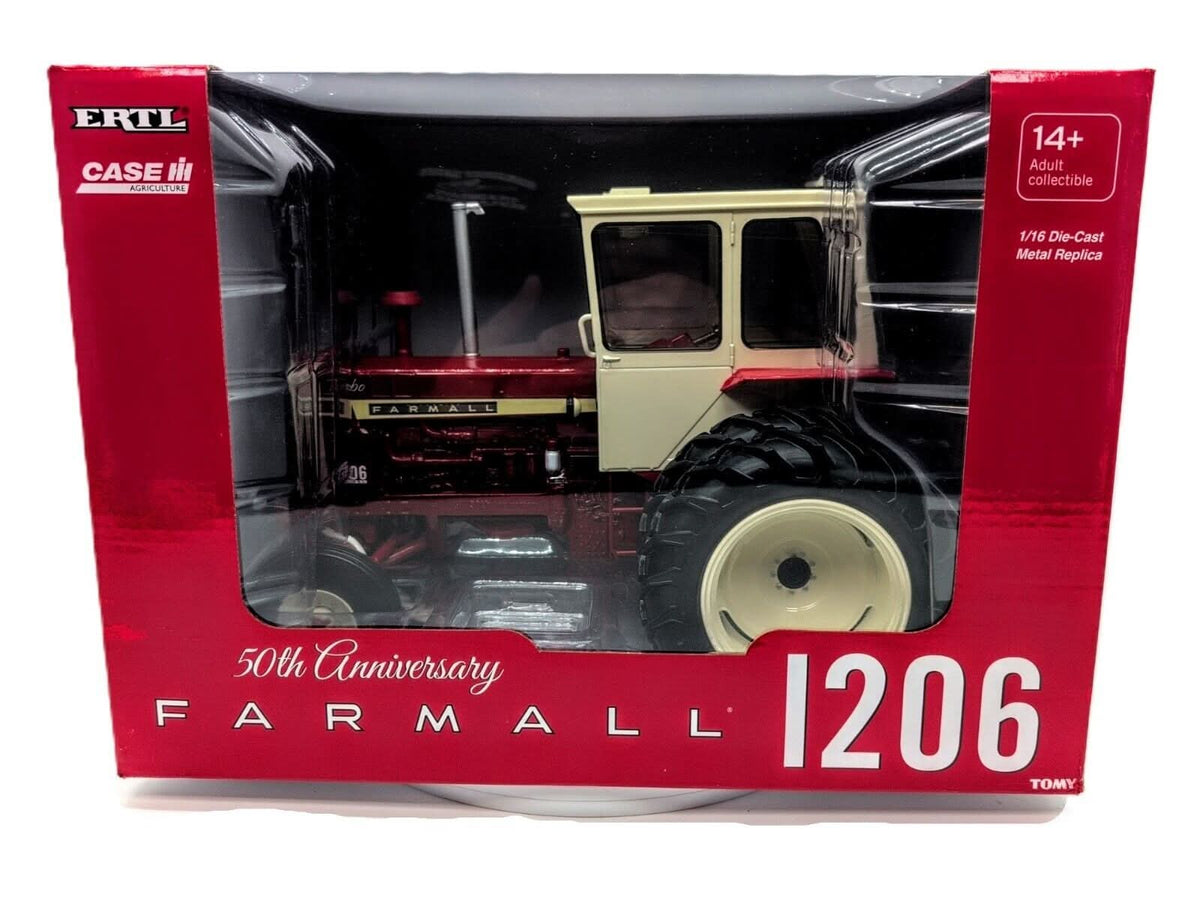 1/16 International Harvester Farmall 1206 Tractor Cab & Duals, 50th Anniversary - Farm Toy Tractor