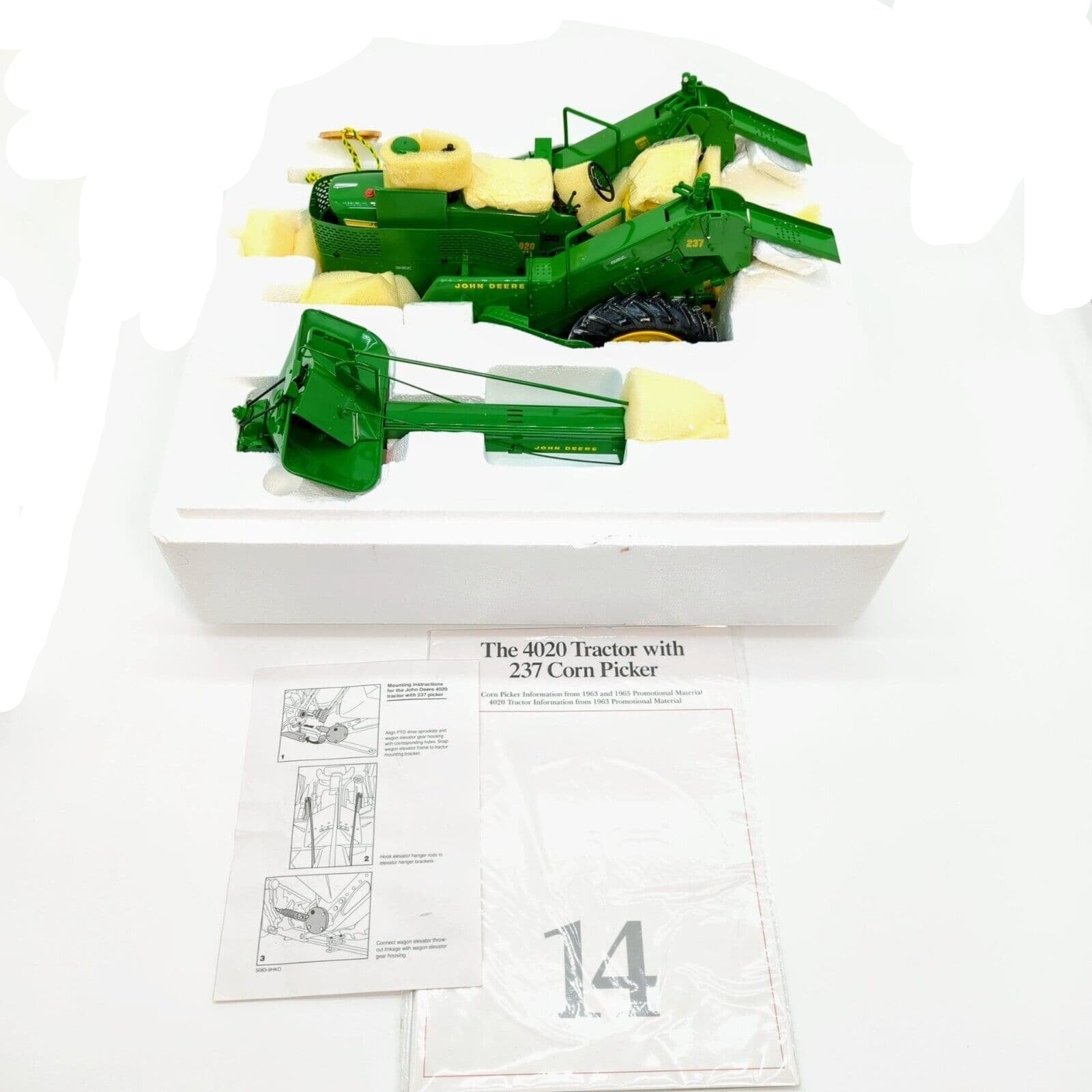 John Deere 4020 Tractor w/ 237 Corn Picker 1/16 ERTL Precision Classics #14 OEM SEALED.