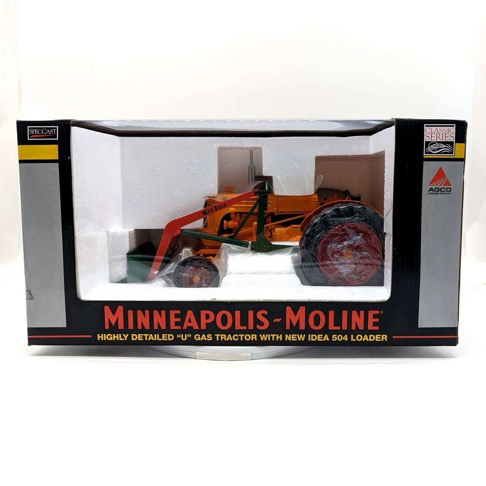 1/16 Minneapolis Moline U Tractor With Wide Front & New Idea 504 Loader