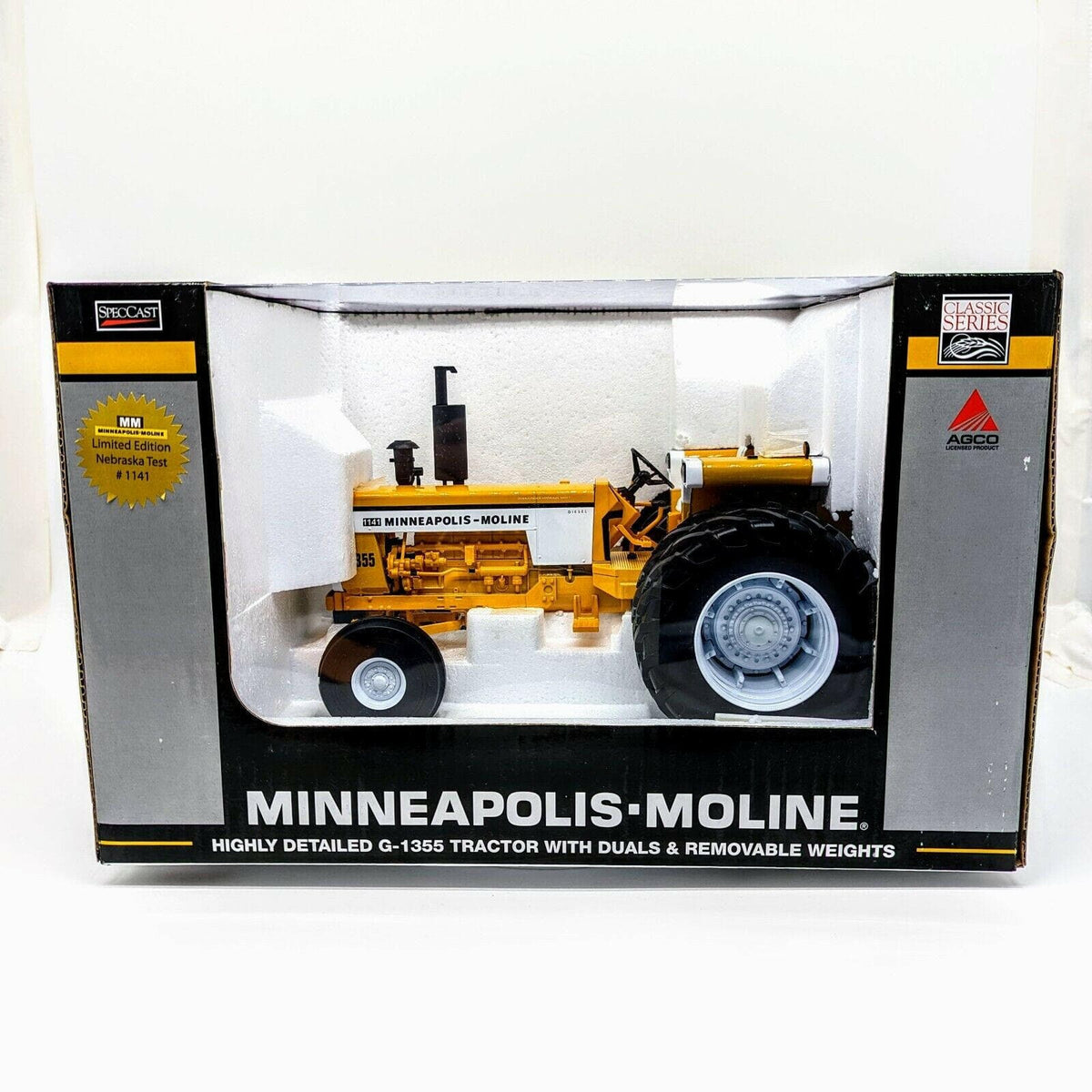 1/16 Minneapolis Moline G-1355 Tractor/ Duals, Nebraska Test Tractor #1141.