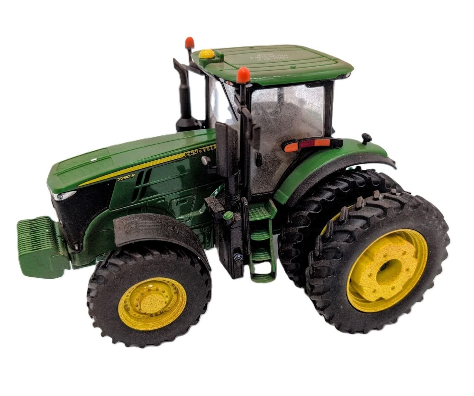 1/32 John Deere 7290R Tractor With Front Wheel Assist & Duals, Dusty Version - Farm Toy Tractor