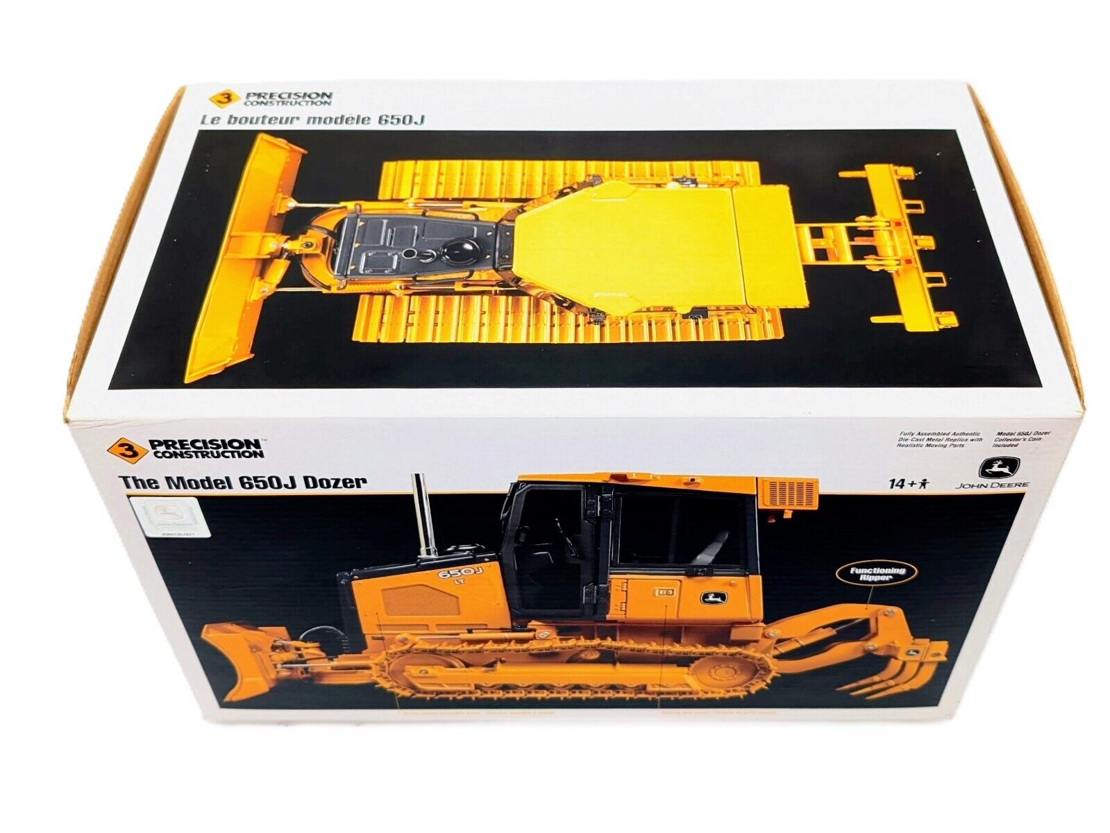 1/16 John Deere 650J Crawler Bulldozer W/ Ripper, Precision Construction Series 