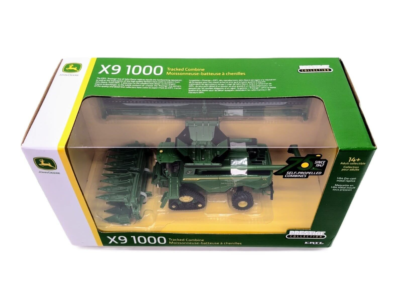 1/64 John Deere X9 1000 Tracked Combine 75 YEARS Special Edition Ertl - Farm Toy Tractor