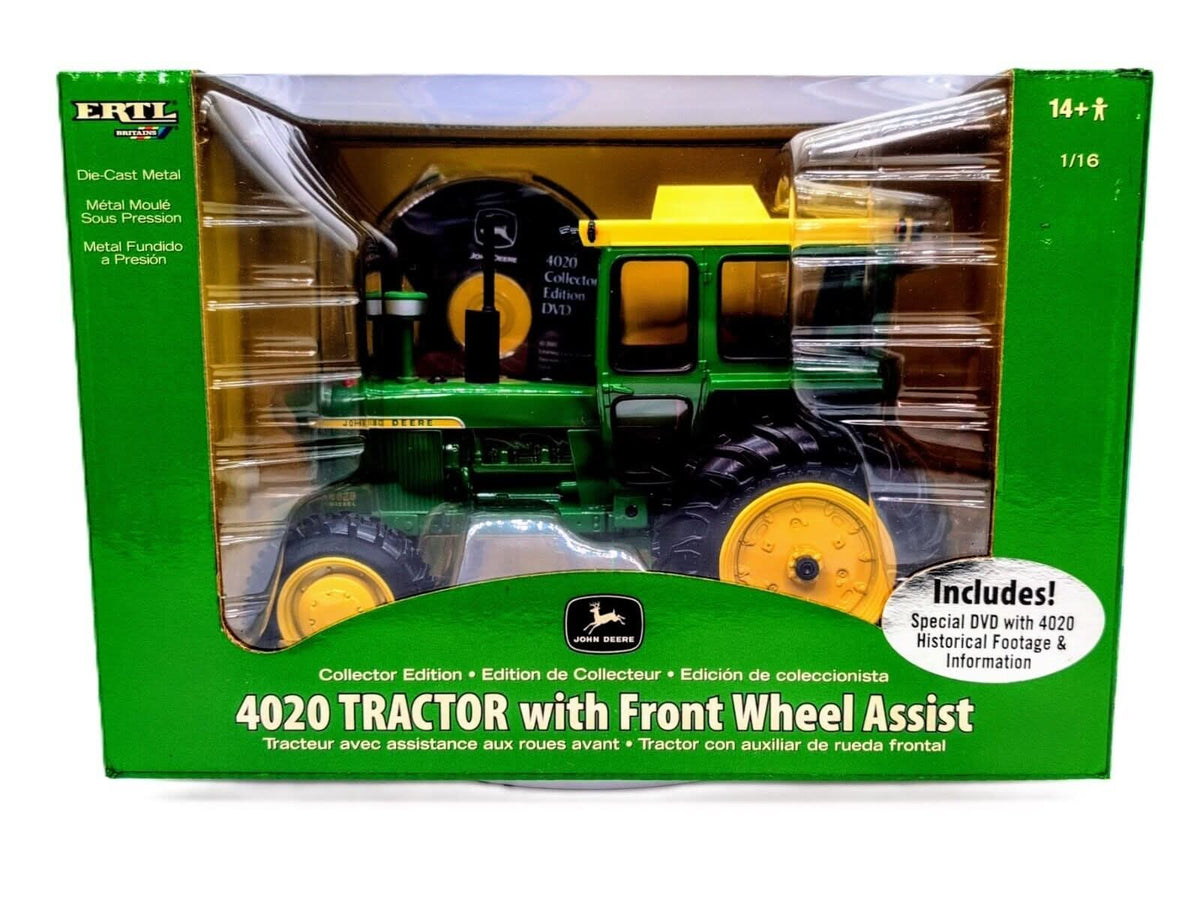 1/16 John Deere 4020 Tractor W/ Front Wheel Assist Collector Edition - Farm Toy Tractor