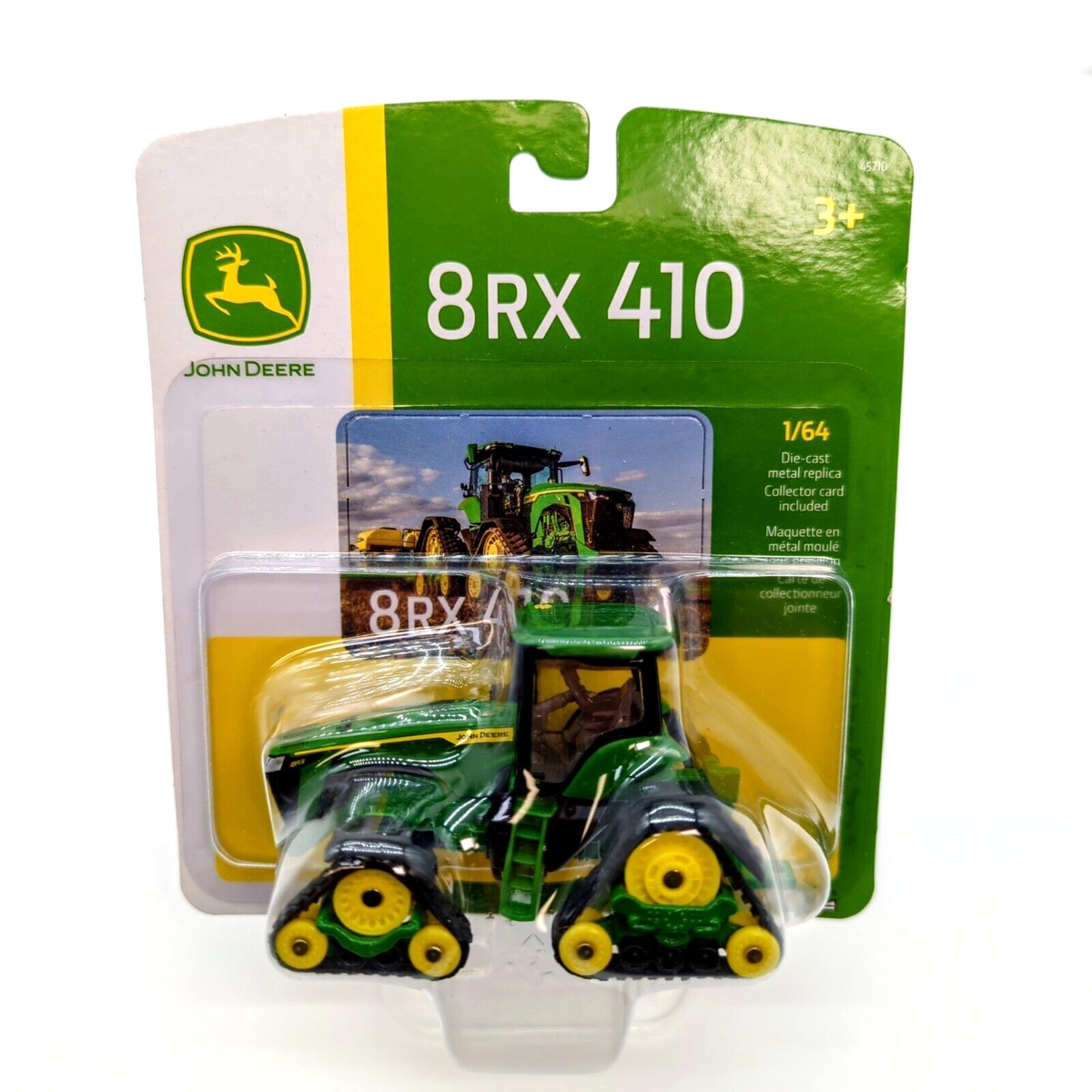 "1/64 Scale Model of John Deere 8RX 410 Tracked Toy Tractor - Perfect Addition to Agriculture Toy Collection"