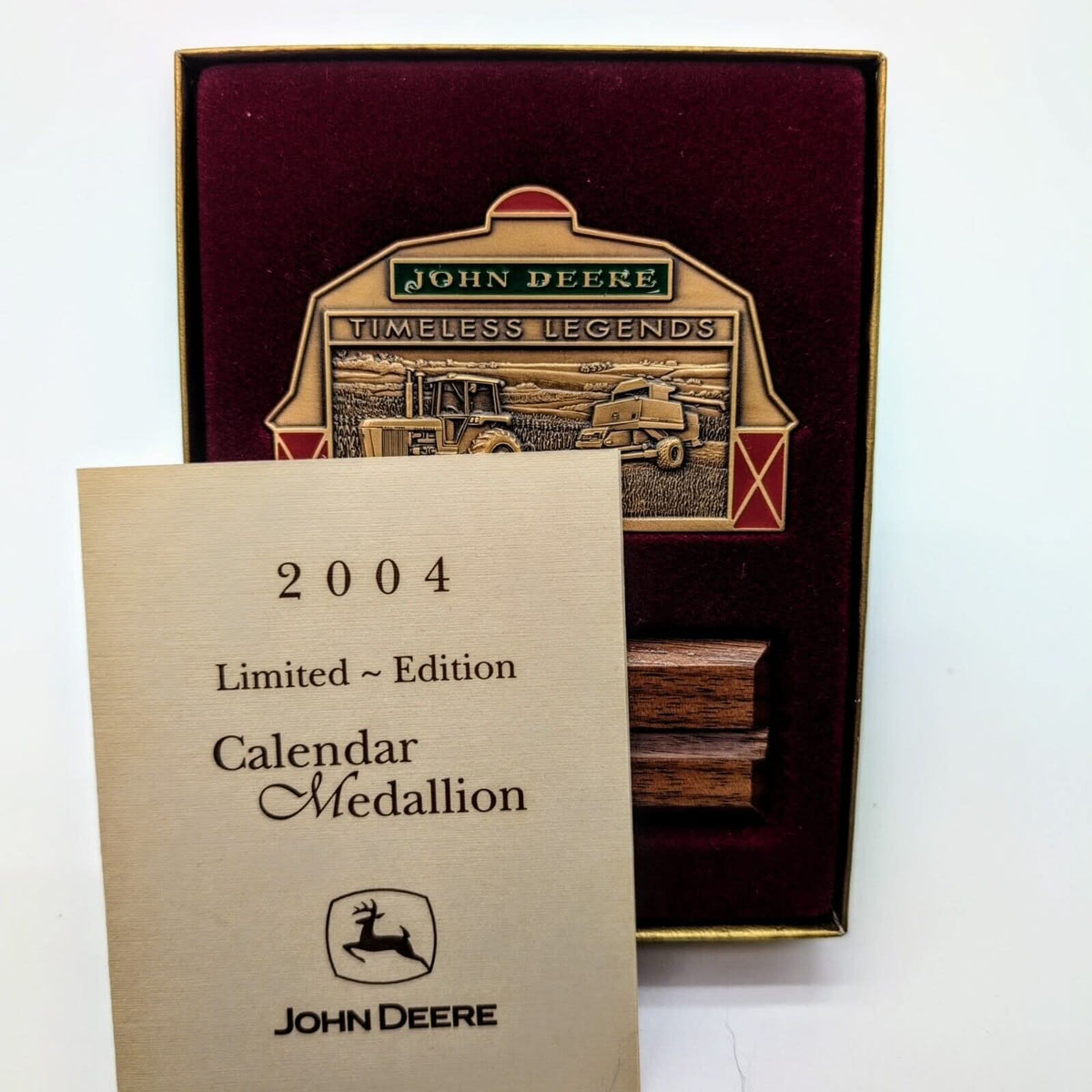 John Deere 2004 Calendar Medallion - Farm Toy Tractor