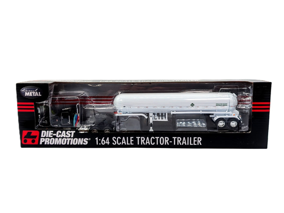 1/64 DCP Black KW T660 Day Cab w/ Mississippi Anhydrous Ammonia Tanker Trailer