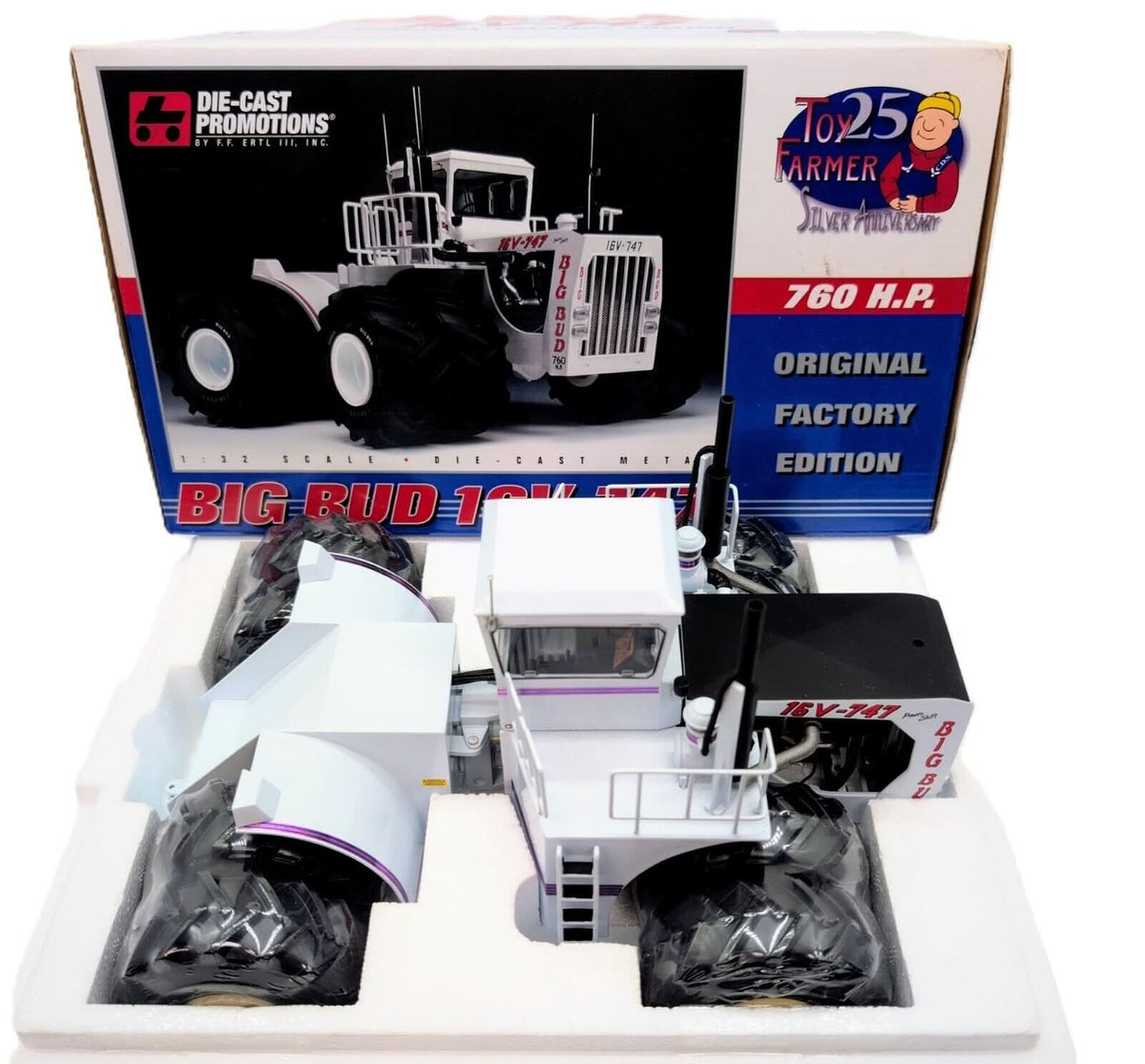 1/32 Big Bud 16V-747 760HP 4WD Tractor W/ Duals, Original Factory Version - Farm Toy Tractor