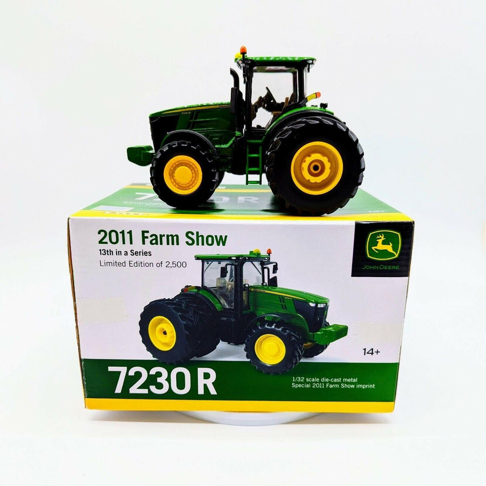 John Deere 1/32 Ertl Farm Toy 7230R Tractor 2011 Farm Show Edition FREE SHIP.