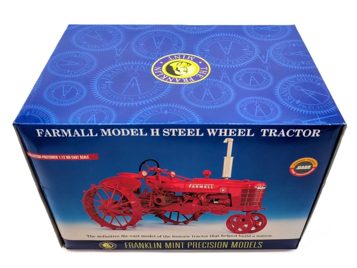 1/12 Farmall Model H Steel Wheel Tractor Franklin Mint Precision Model - Farm Toy