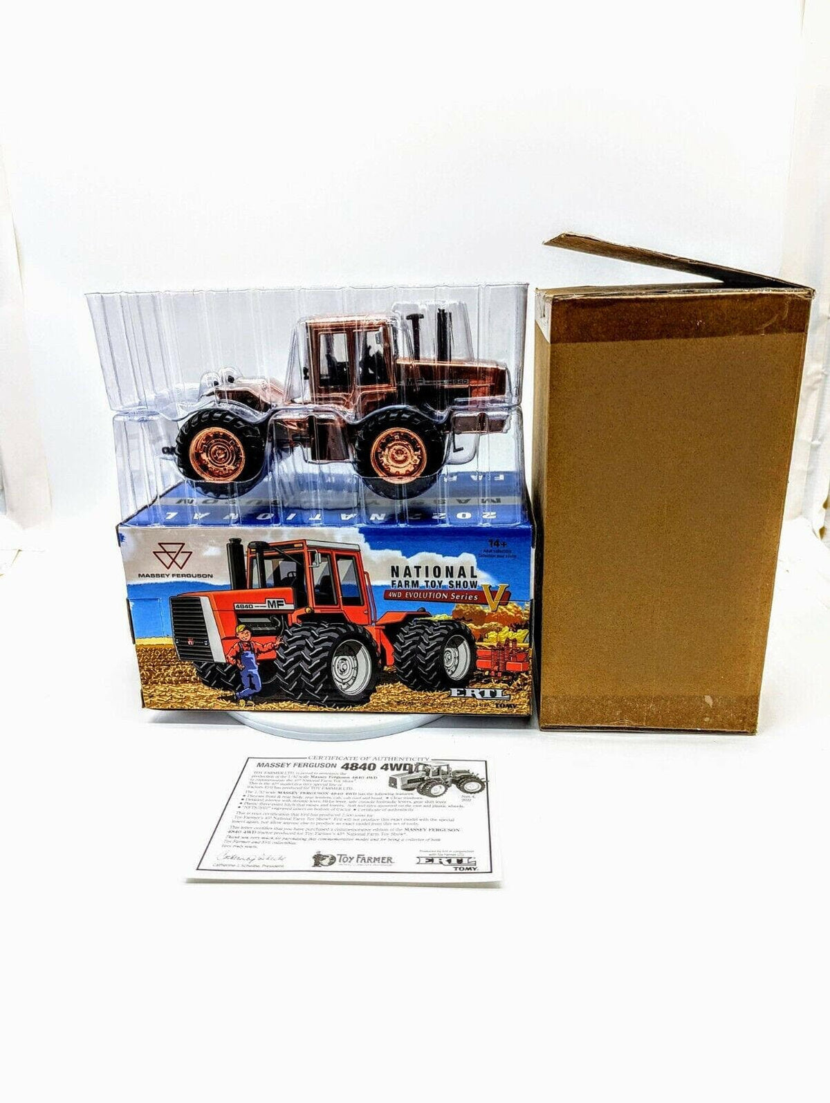 Massey Ferguson 4840 4WD Tractor 1/32 COPPER CHROME Chase Ertl Toy Farmer.