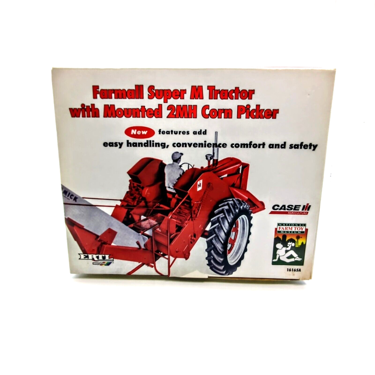 1/16 International Harvester Farmall Super M Tractor W/ 2MH Corn Picker.