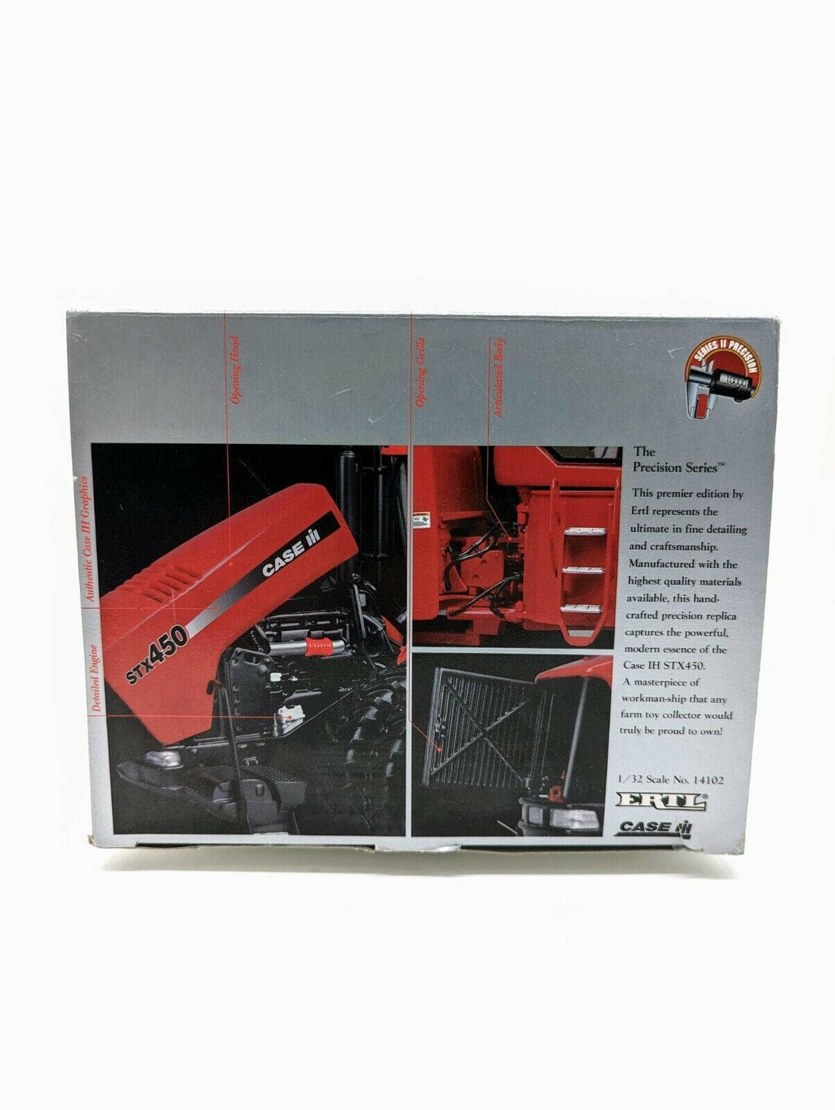 PRECISION 1/32  CASE-IH STEIGER STX 450 4WD/TRIPLES TRACTOR #14102 NIB.