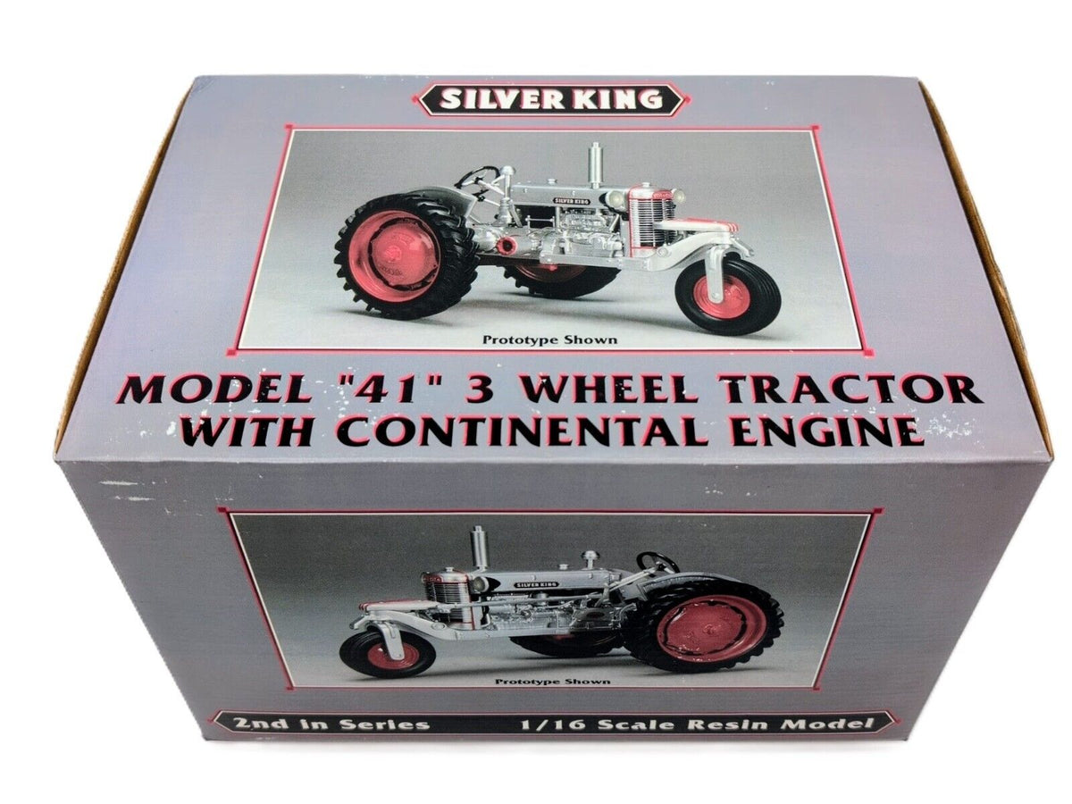 1/16 Silver King Model 41 3 Wheel Tractor With Continental Engine - Farm Toy