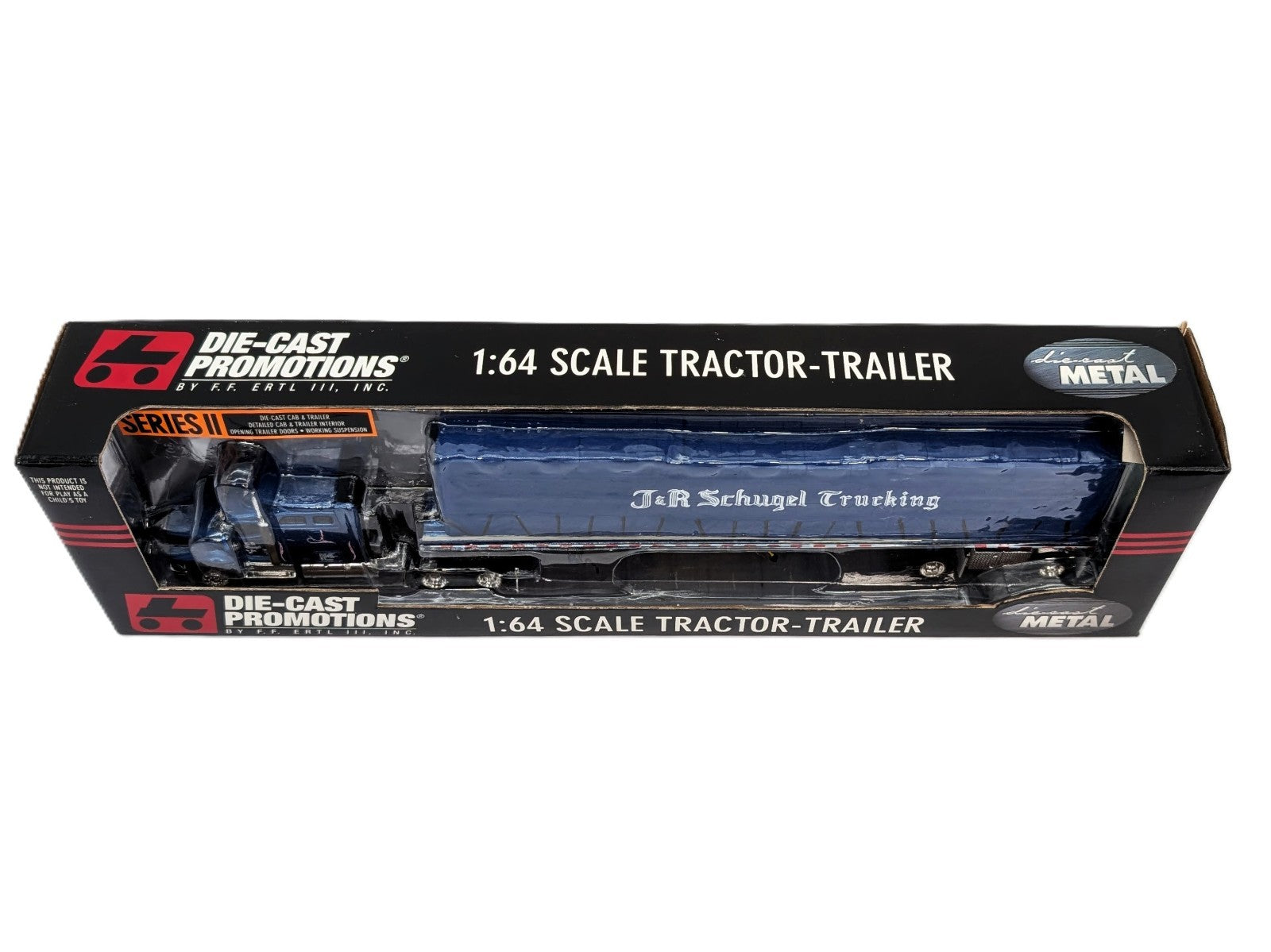 1/64 J&R Schugel Trucking IH 9400 Semi Tractor & Tarp Flatbed Trailer DCP.