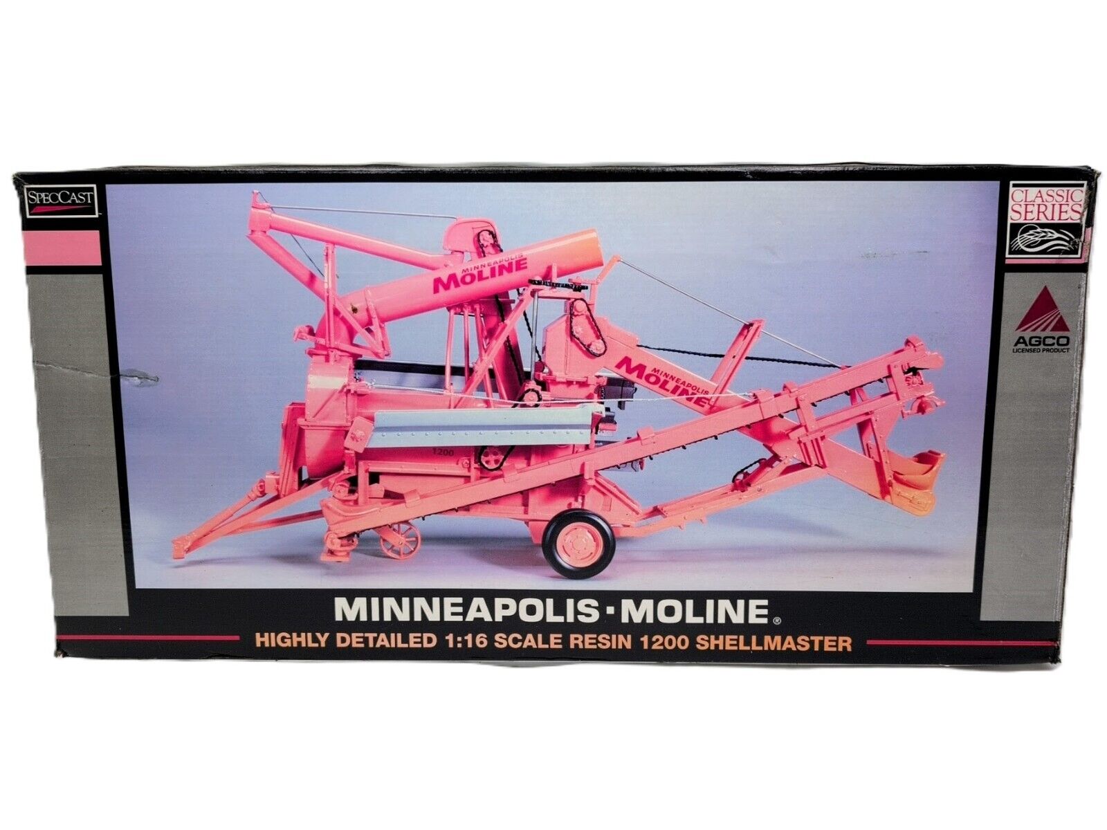 1/16 Minneapolis Moline Resin 1200 Shellmaster Corn Sheller-Rollin